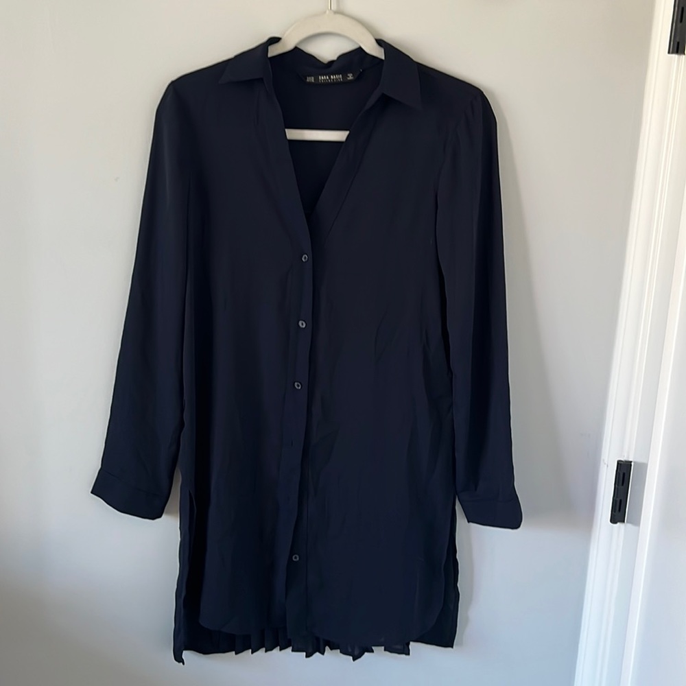Sheer button down shirt
